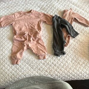 H&M Kids Matching Set - Pink and Gray